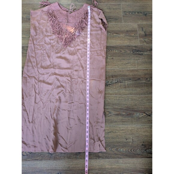 ULLA JOHNSON Liu Woven Fringe Neck Silk Sheath Dress size 2 - Picture 12 of 12